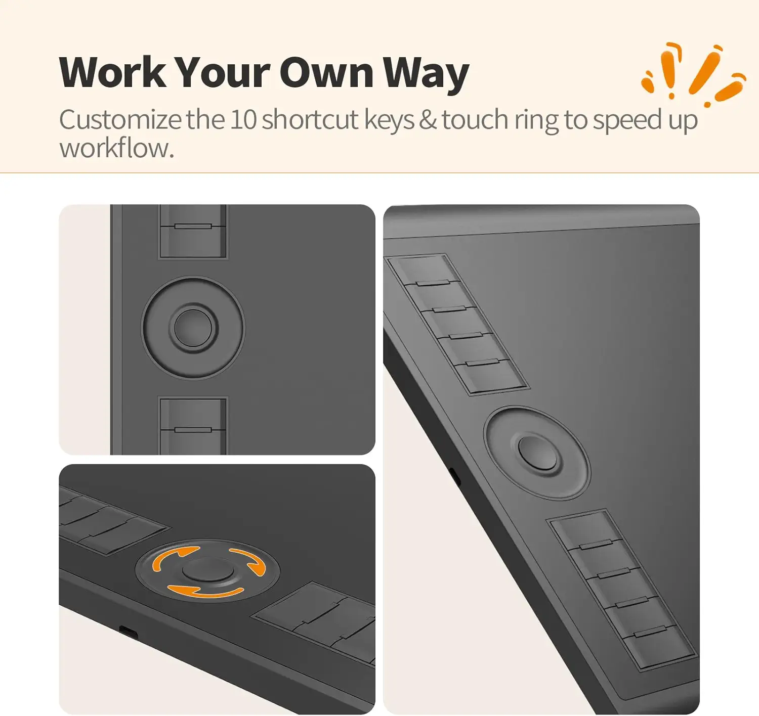 تبلت گرافیکی GAOMON M10K2018 – با قلم بدون باتری