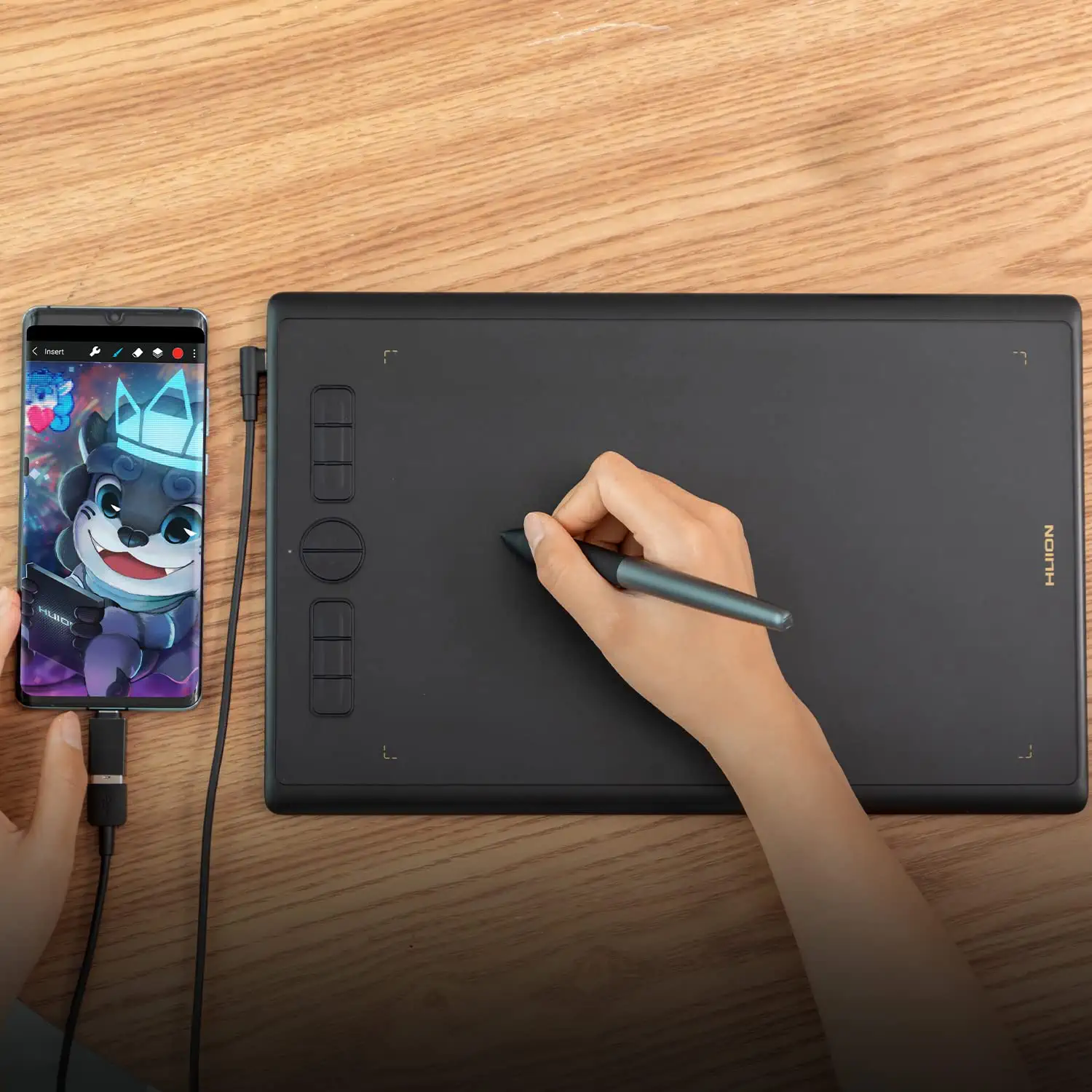 HUION Inspiroy H610X – تبلت طراحی بزرگ 10×6.25